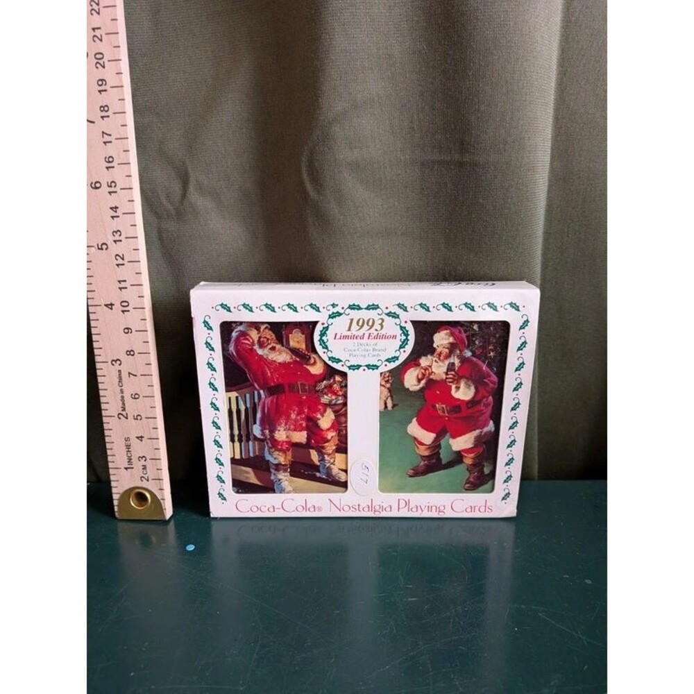 Vintage 1993 Coca-Cola Nostalgia Playing Cards Double Deck Set & Tin